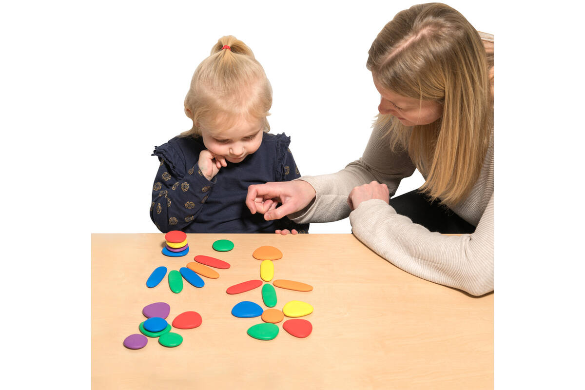 Kiezelstenen Junior in regenboogkleuren, activiteitenset