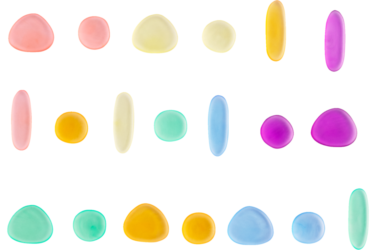 Kiezelstenen Junior in transparante regenboogkleuren