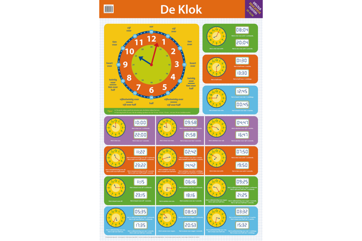 Educatieve Poster: Klok