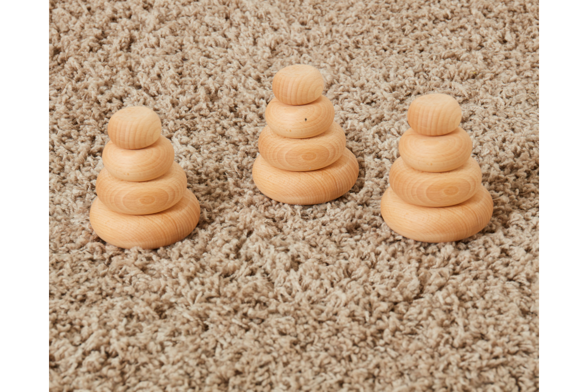 Kiezels van hout, 12 stuks