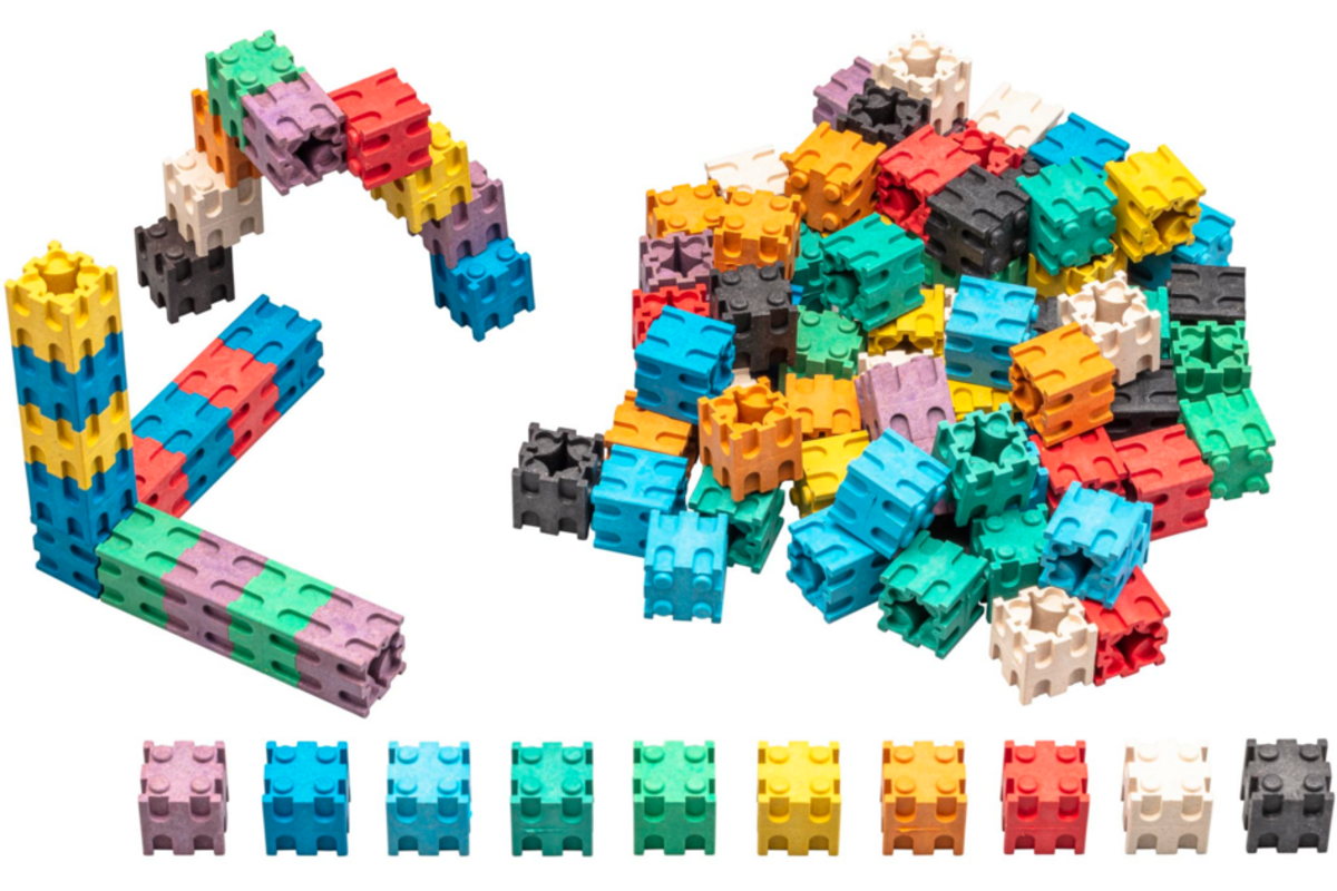 Kubussen interlocking in 10 kleuren (100 stuks)