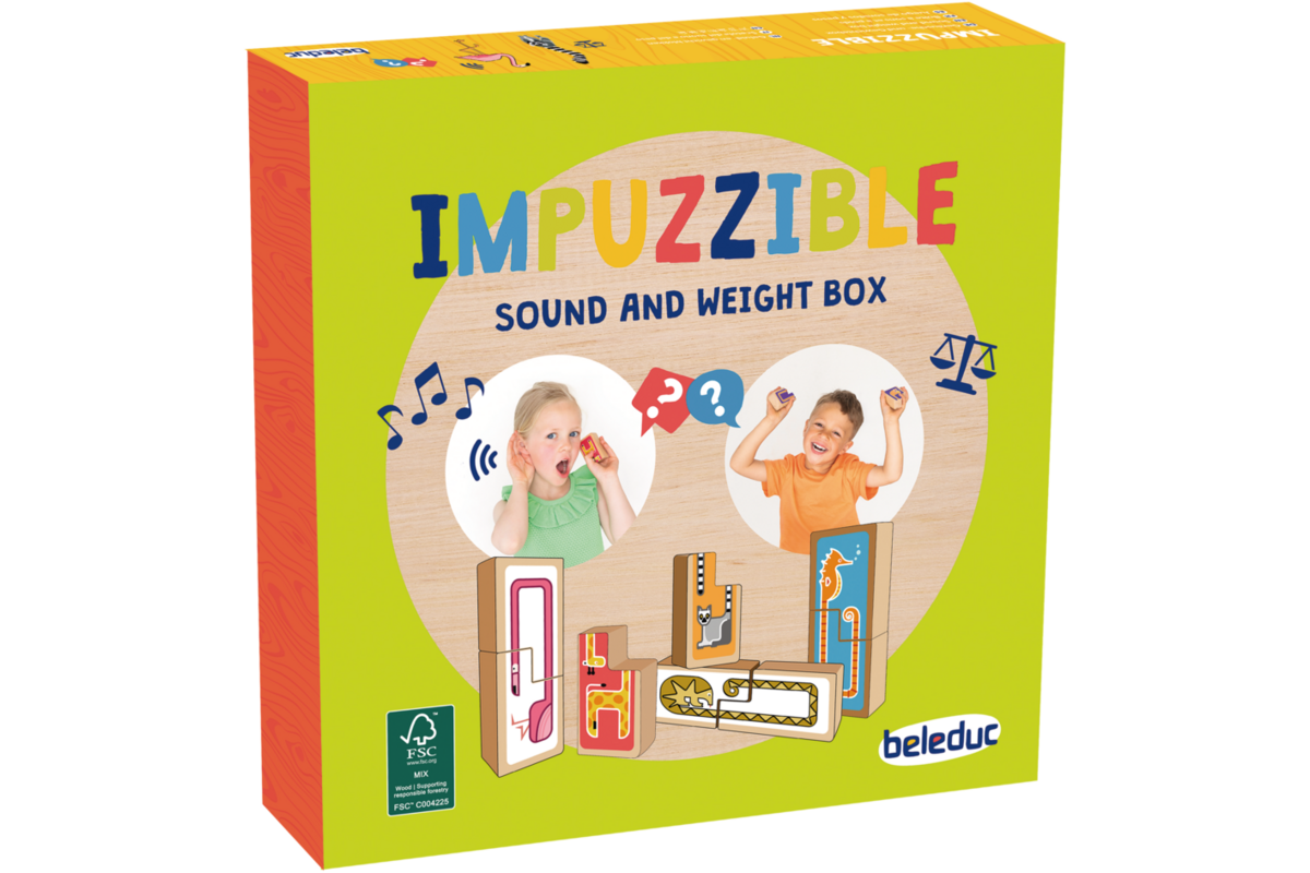 Impuzzible 2 in 1 "Klank- en Gewichtendoos".