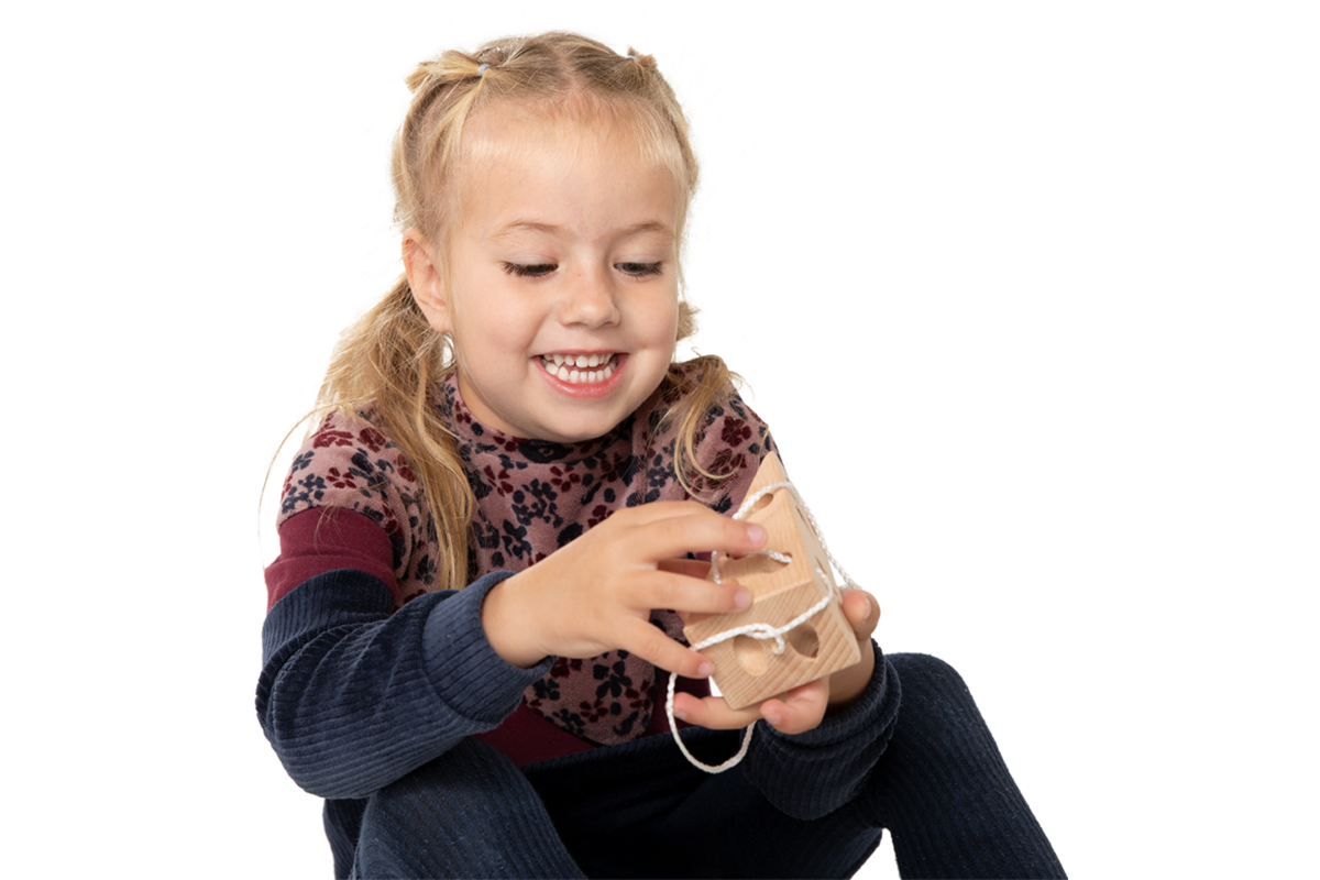 Small Foot - Kaas en Muis Houten Rijgspel