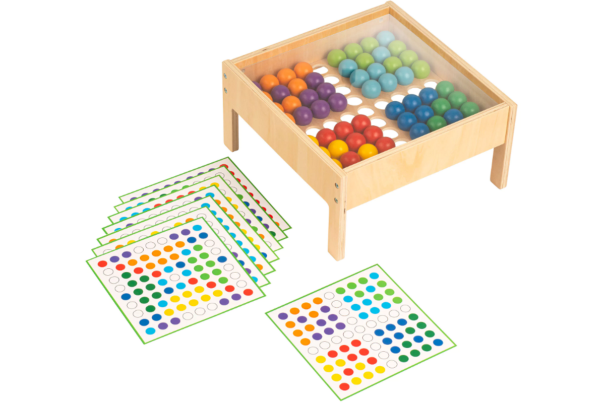 Mozaïektafel met gekleurde ballen