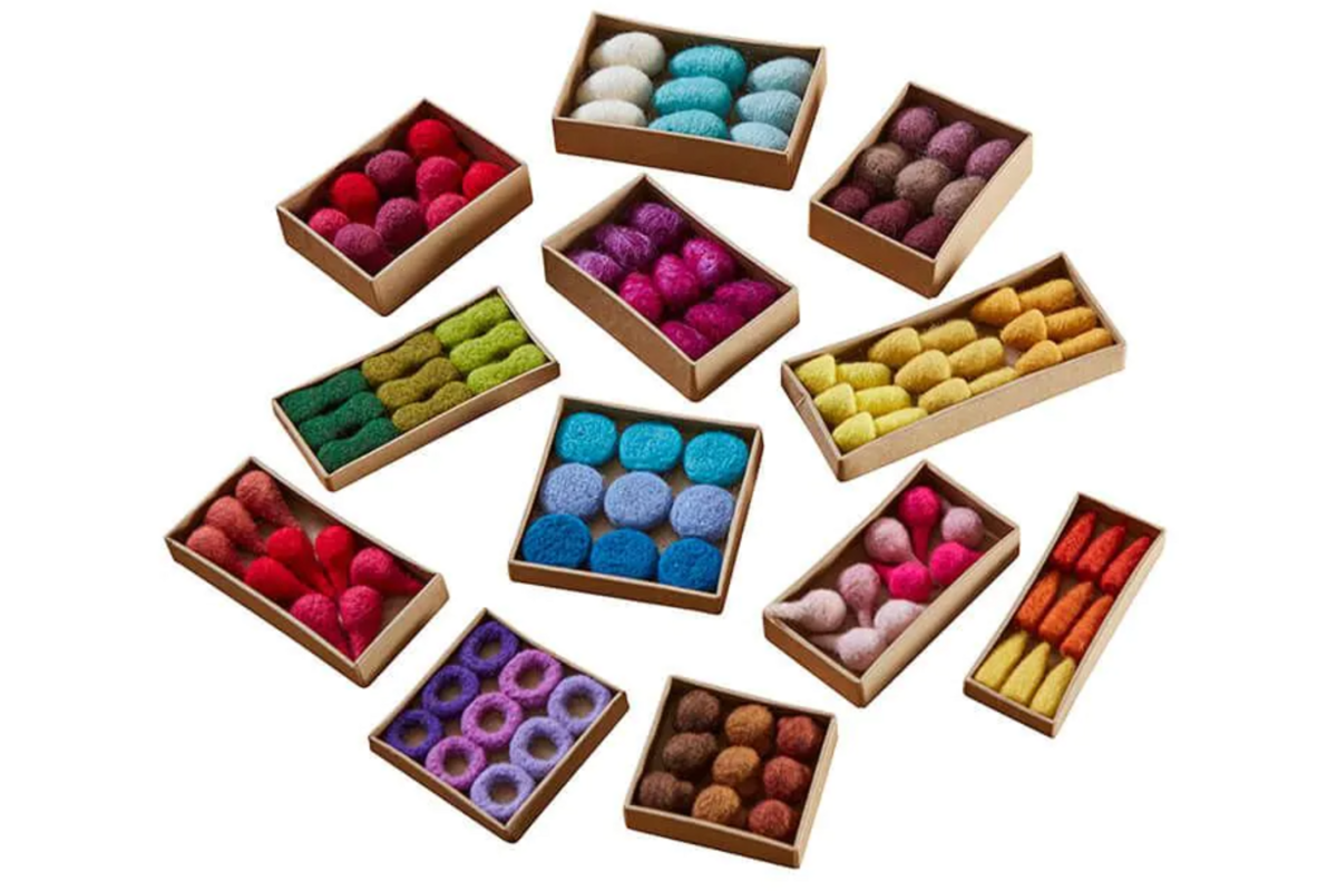 Loose parts van vilt