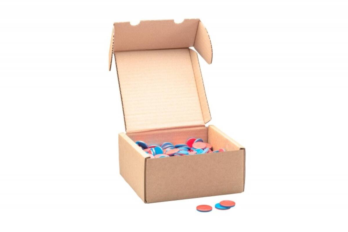Fiches dubbelzijdig rood/blauw (400 stuks)