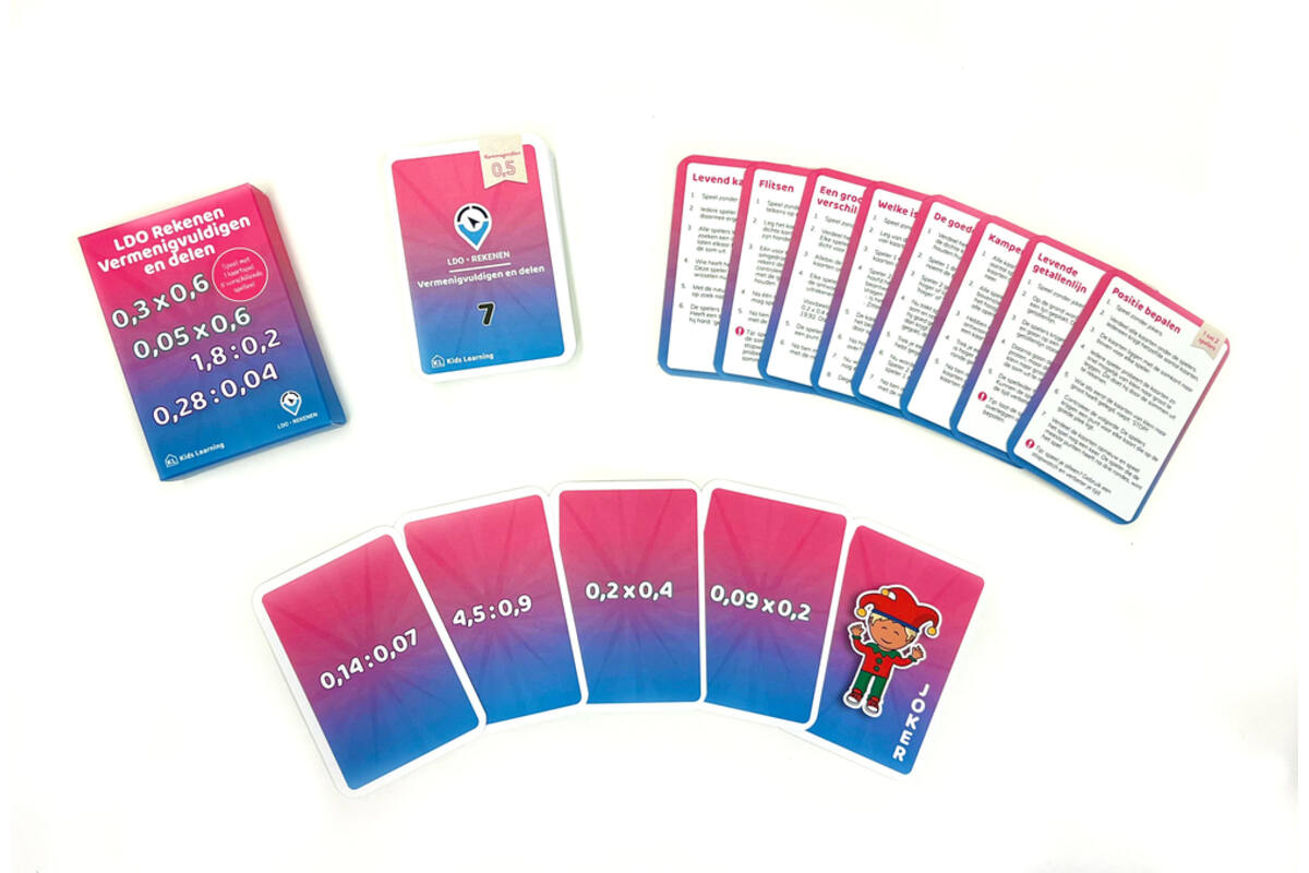 LDO Rekenen - Kaartspel Kommagetallen - set van 3