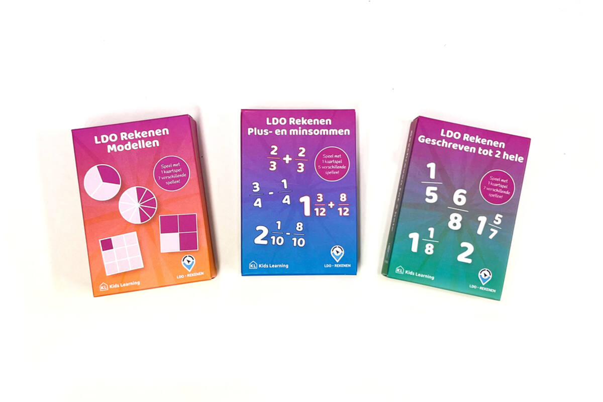 LDO Rekenen - Kaartspel Breuken - set van 3