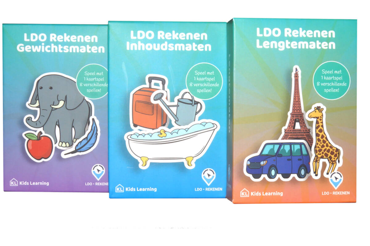LDO Rekenen - Kaartspel Meten - set van 3