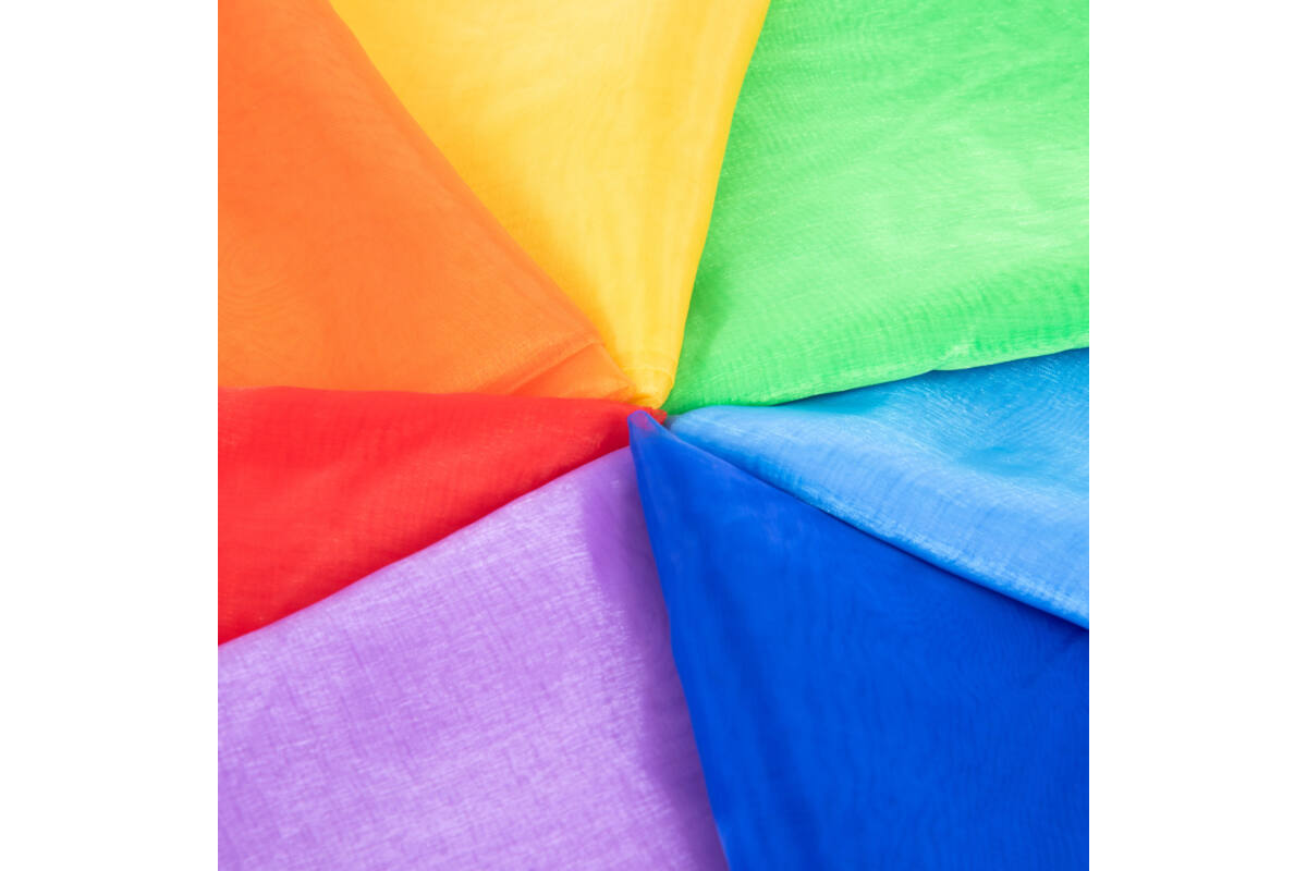 Regenboog organza stof