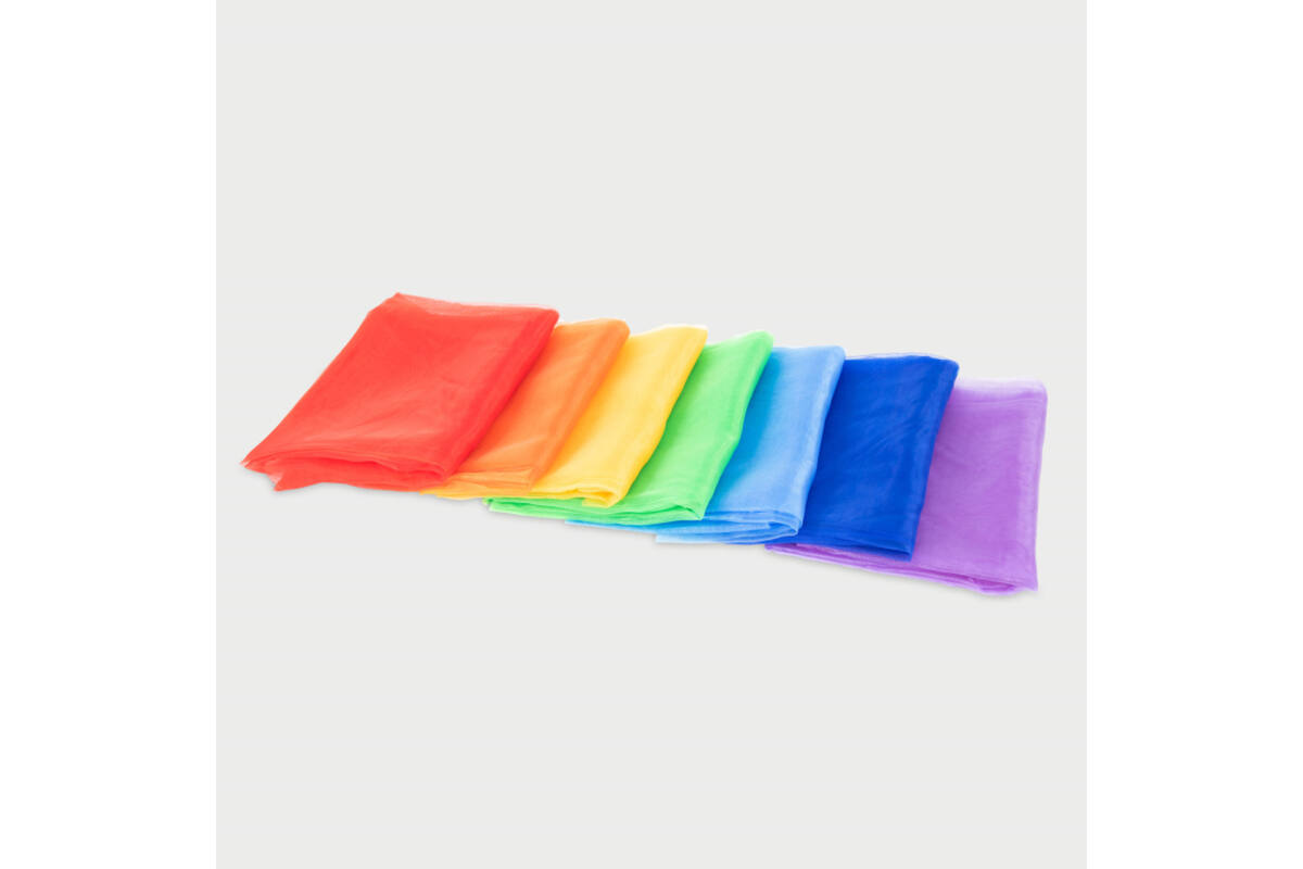 Regenboog organza stof