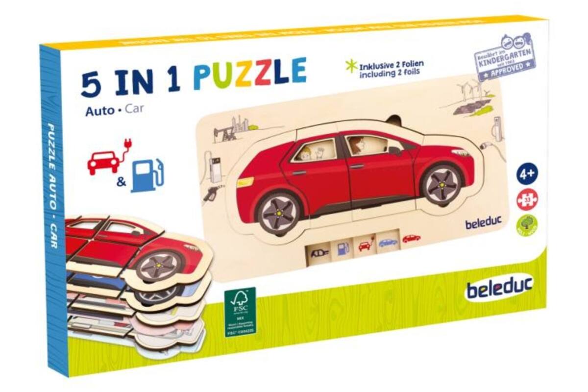 Puzzel in lagen, auto