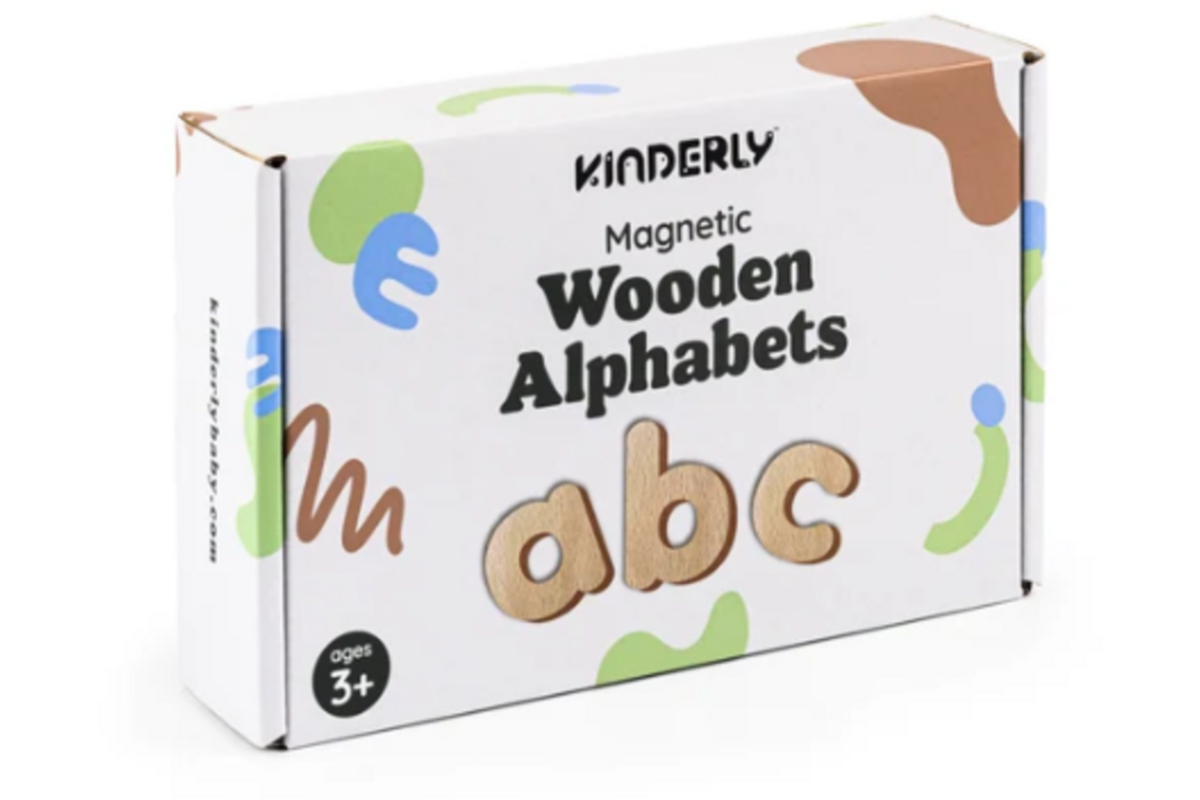 Magnetische houten letters