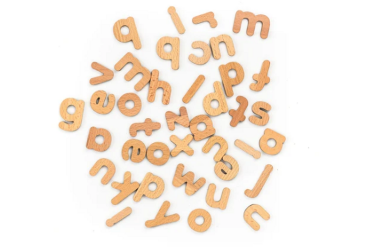 Magnetische houten letters