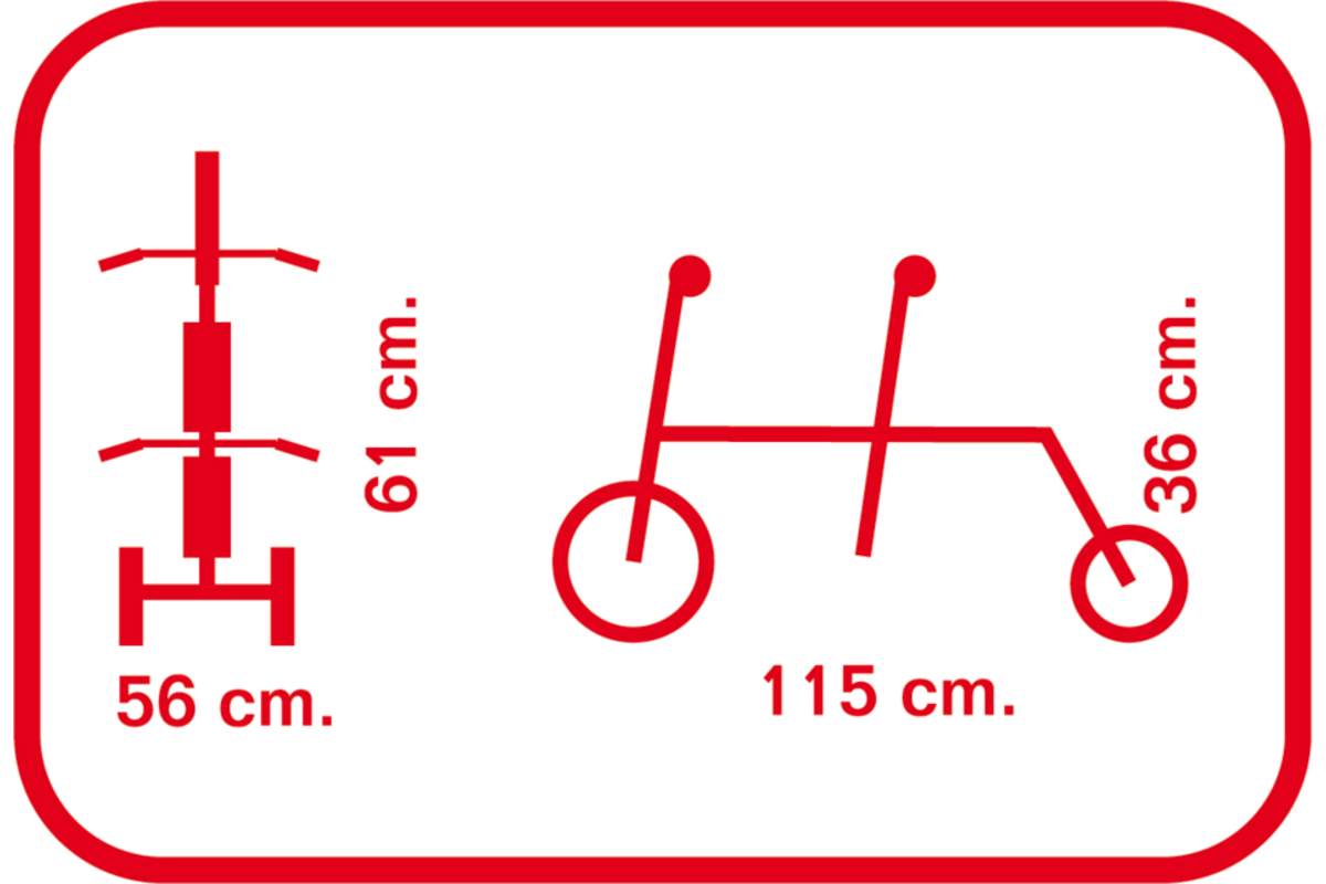Driewieler midi verzinkt - Gecoat Antraciet RAL 7016