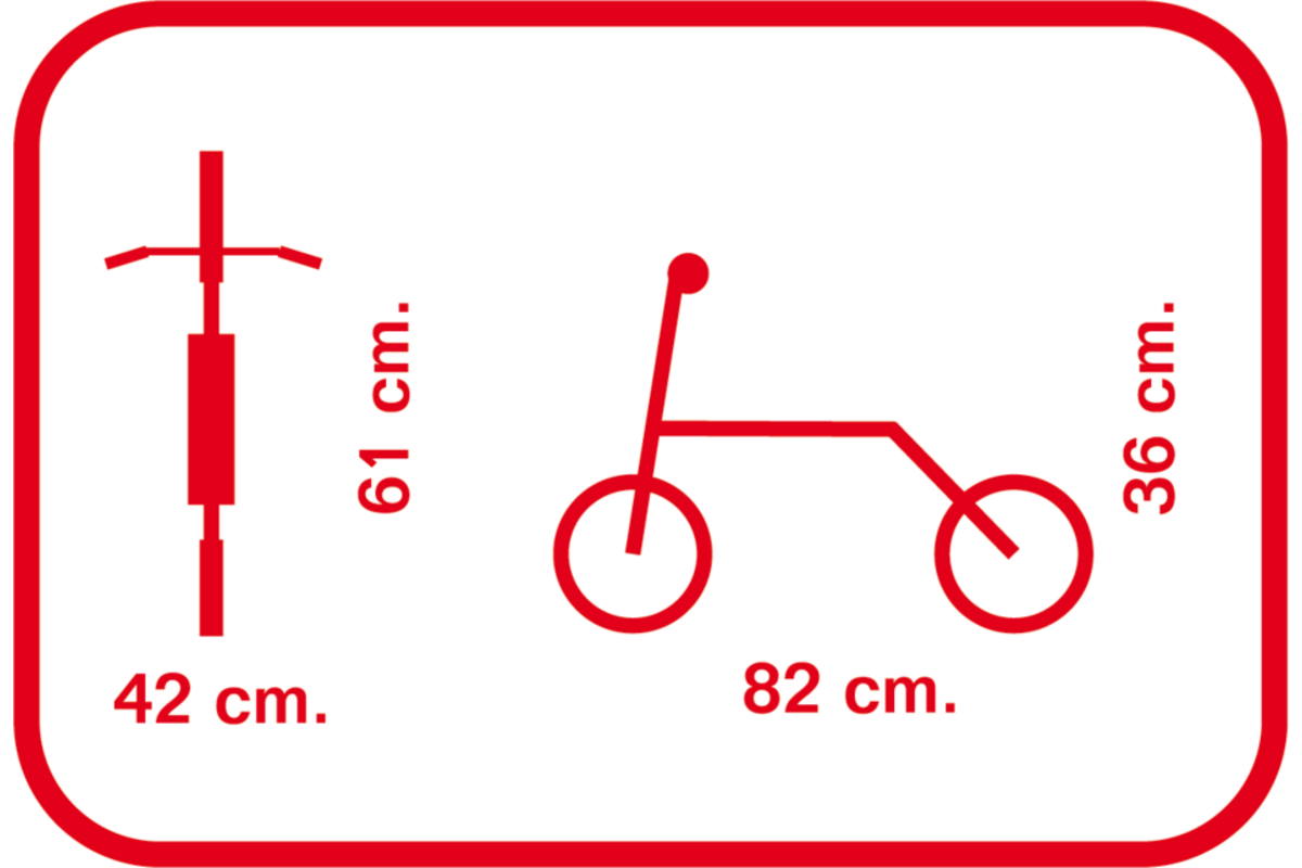 Tweewieler loopfiets gegalvaniseerd