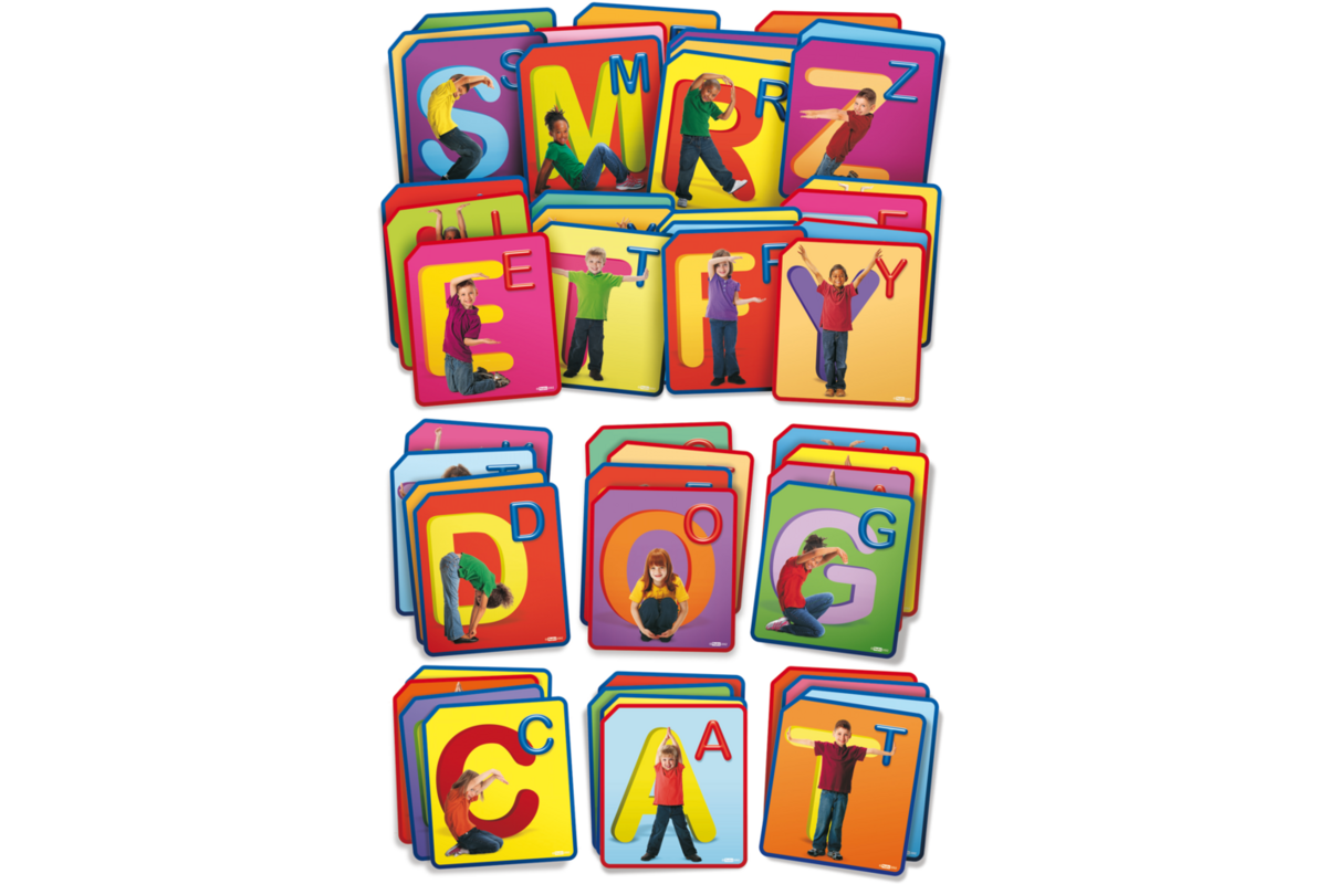 Beweegkaarten alfabet 23 x 21 cm, 48 stuks