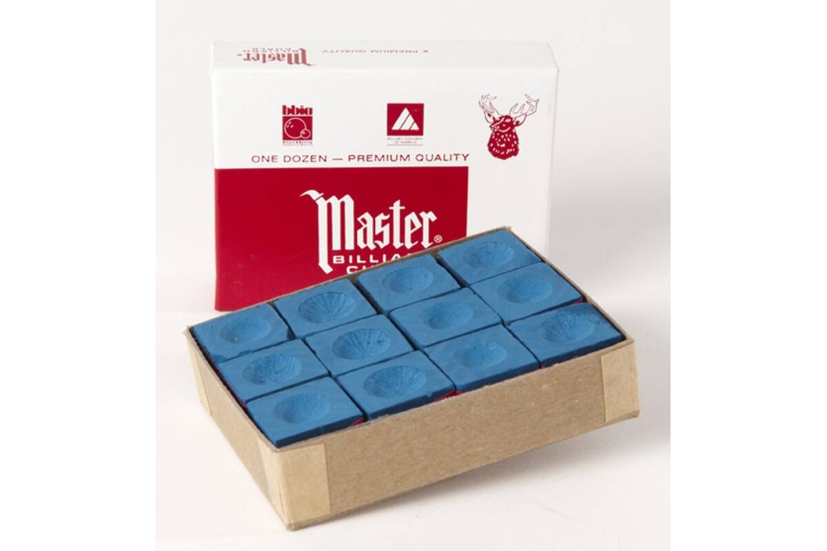 Master doosje krijtjes 12 st. blauw