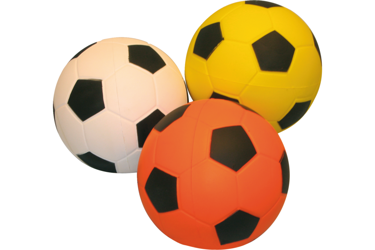 Voetbal PU schuim 300 gr. doorsnede 20 cm, zwart/wit