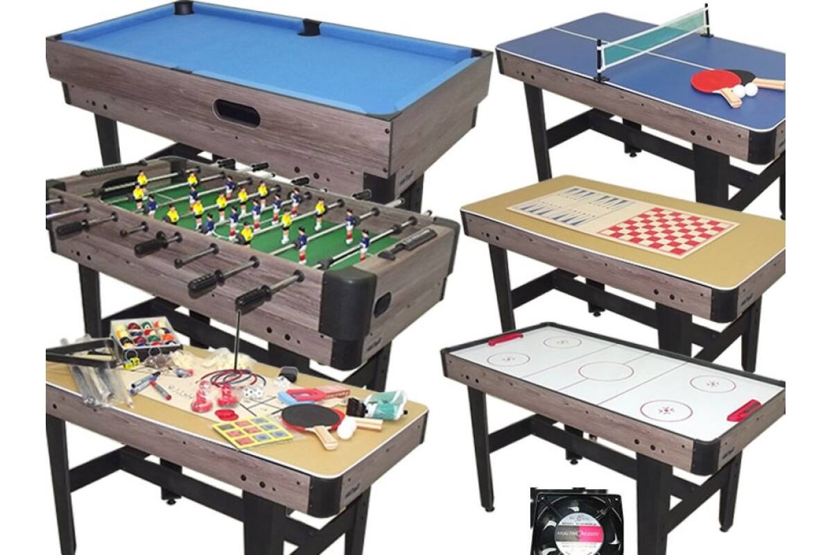 CubSports Multi Fun 16 in 1 Multi-tafel indoor hout-look