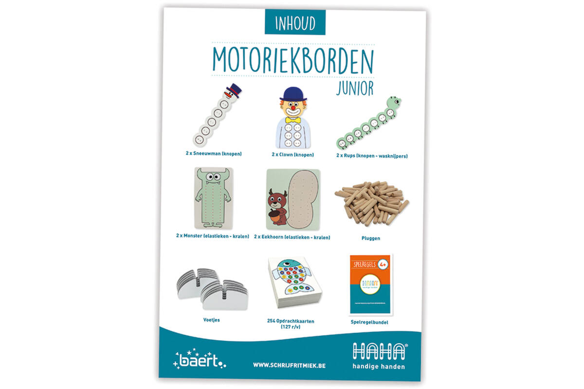 Fijne motoriek - Handige Handen - motoriekborden - junior - per set