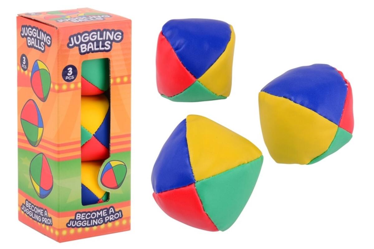 Jongleerballen, 3 stuks in koker