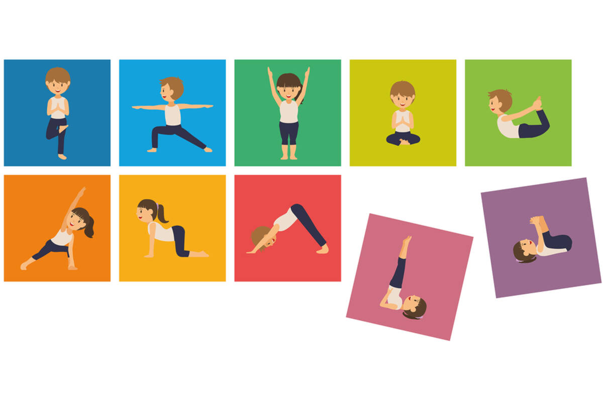 Mat Yoga, 10 delig, 40 x 40 cm