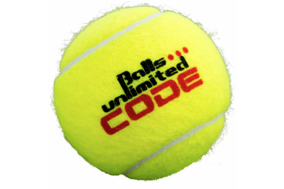 Tennisbal | Balls Unlimited ® CODE RED, bus met 4 ballen
