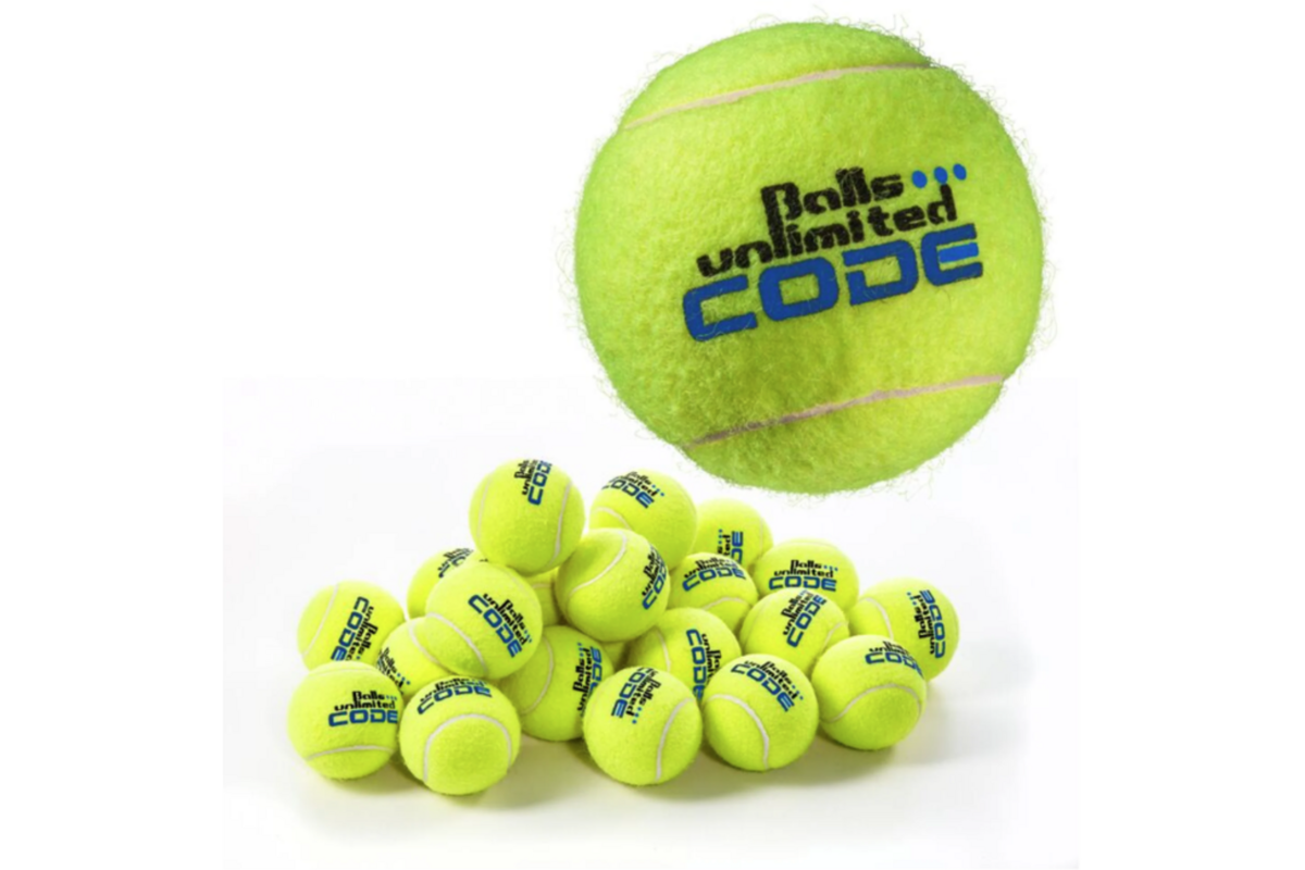 Tennisbal | Balls Unlimited ® 60 stuks in een emmer, Code Blue