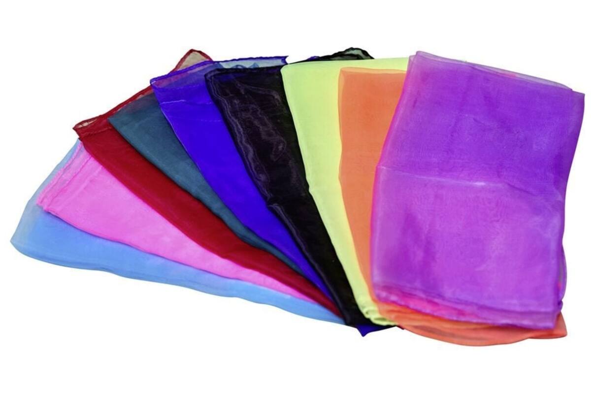 Jongleerdoekjes, set van 10 stuks, 66 x 66 cm