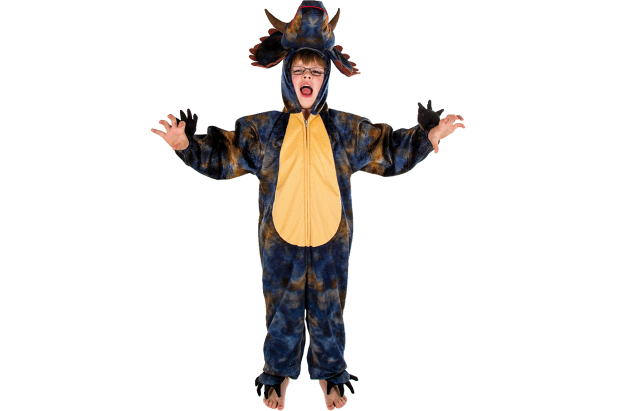 Verkleedkleding Triceratops, 4-7 jaar