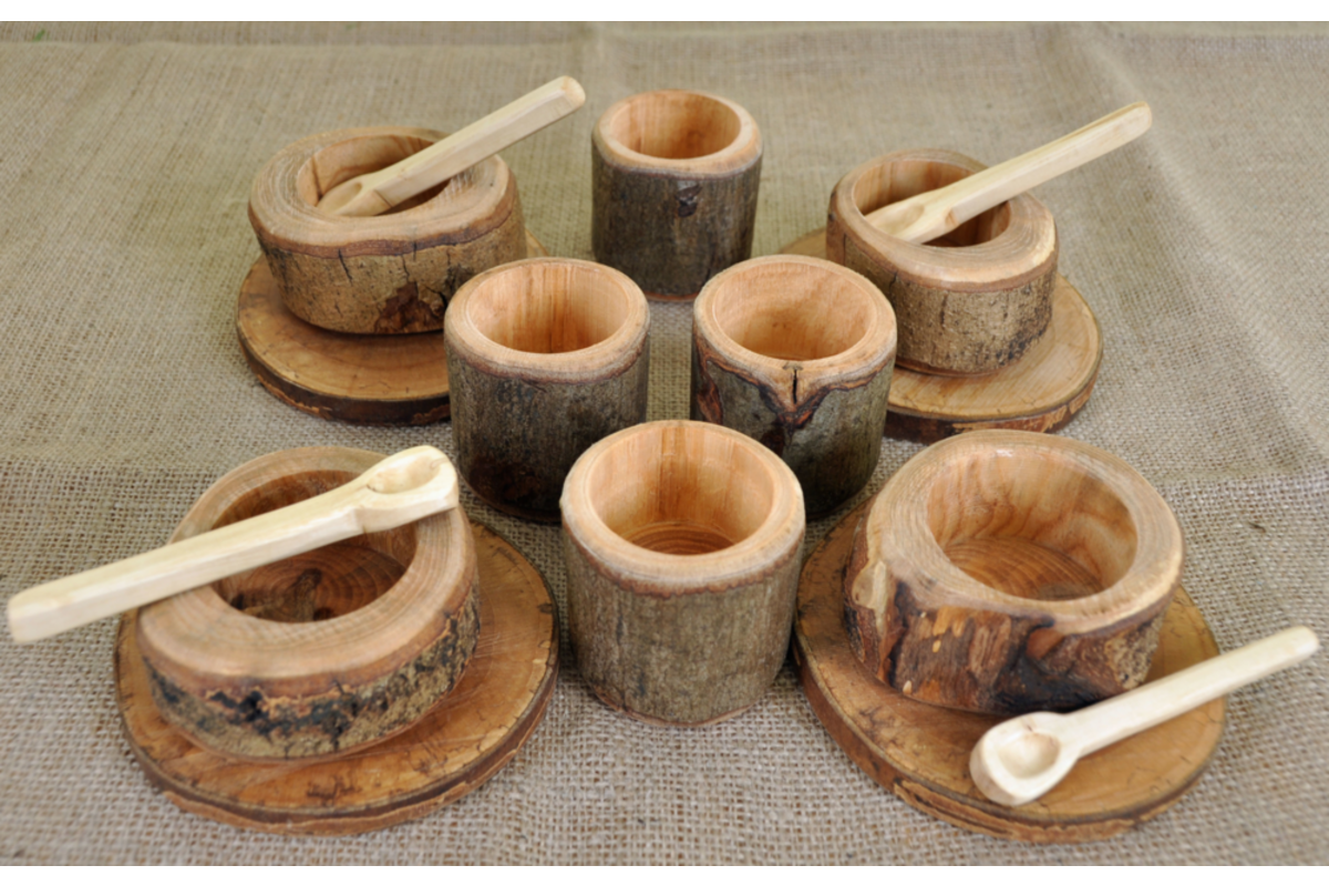 Moddertaartset natuurlijke theeset