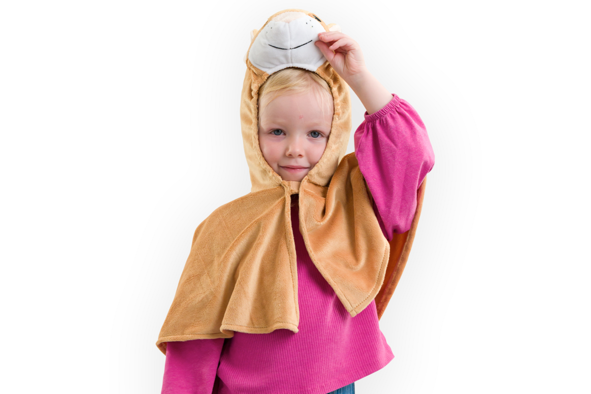 Huisdierencapes, set van 5, Muis, Hond, Kat, Vogel, Konijn