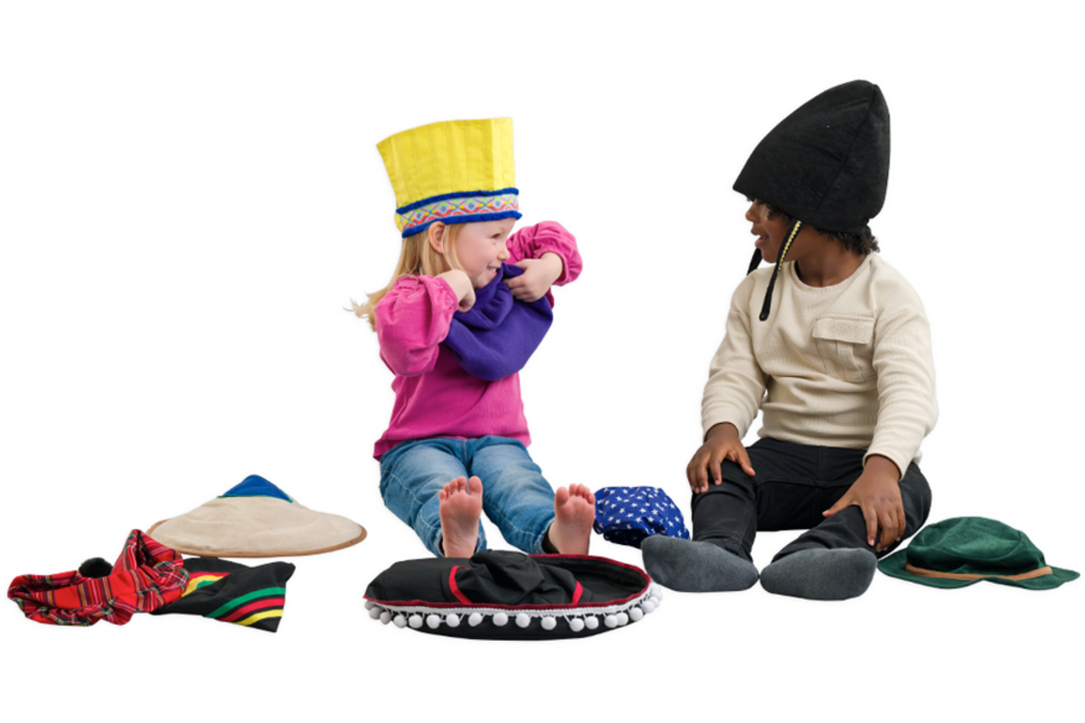 Verkleedkleding | Hoeden uit de hele wereld, set van 9 stuks