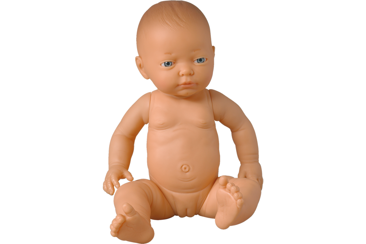 Pop meisje Europees zonder haar, 42 cm, Les Pluminis