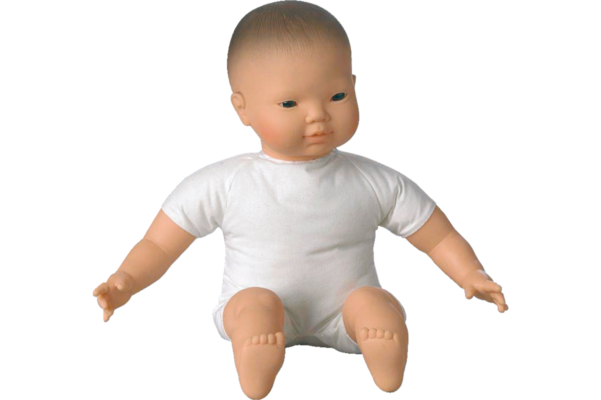 Pop zacht Aziatisch zonder haar, 40 cm, Les Pluminis