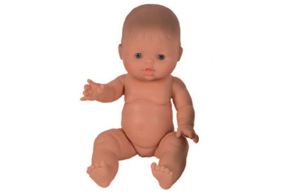 Pop meisje Europees zonder haar, 30 cm, Les Pluminis