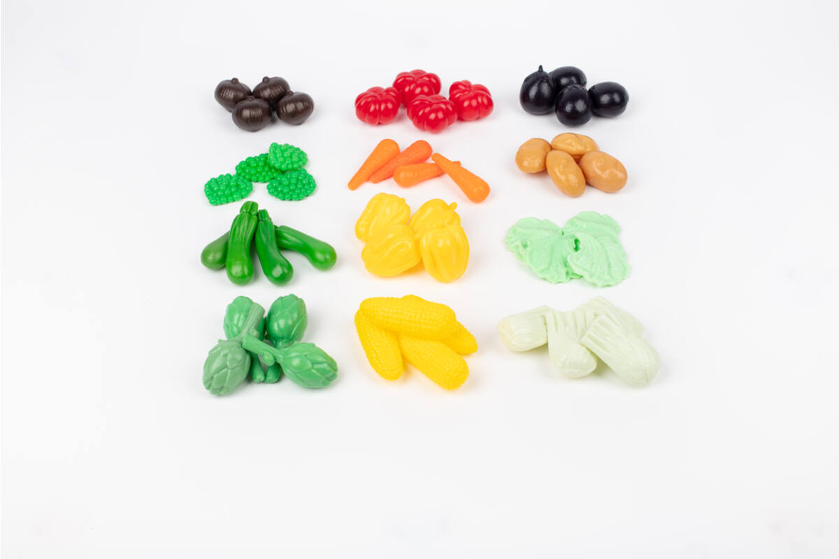 Kleine groenten, set van 48