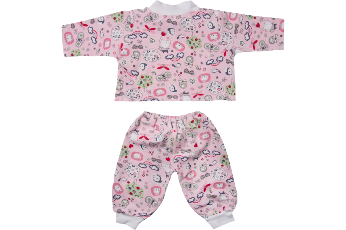 Poppenkleertjes pyama roze, 45 cm