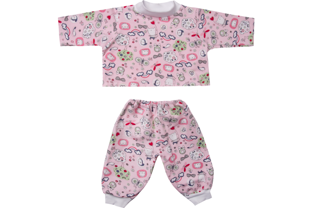 Poppenkleertjes pyama roze, 45 cm