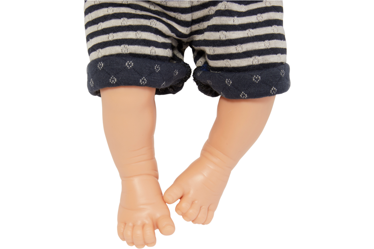 Pop meisje Aziatisch met haar en kleding, 40 cm, Les Pluminis