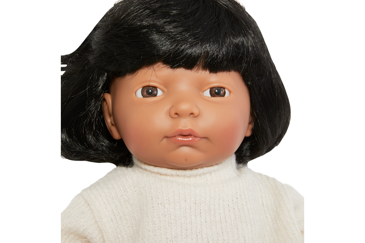 Pop meisje Oriëntaal met haar en kleding, 40 cm, Les Pluminis