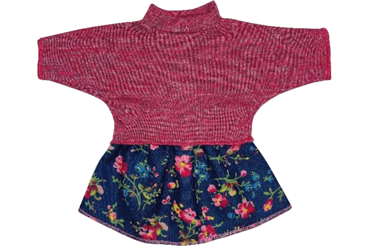 Poppenkleertjes Bloemenrok en T-shirt