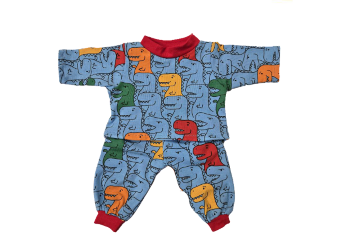 Poppenkleertjes Pyjama dino's, 2 delig 40 cm