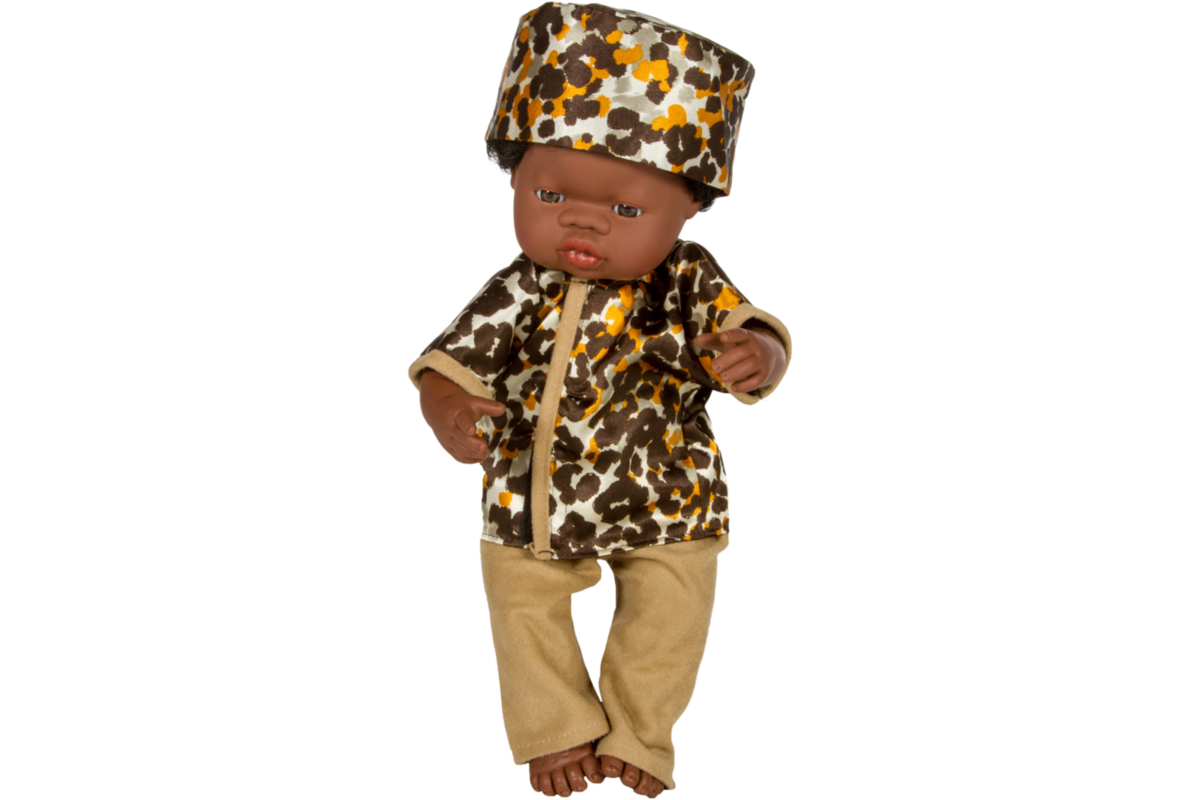Poppenkledingset multi-cultureel voor poppen vanaf 38 cm