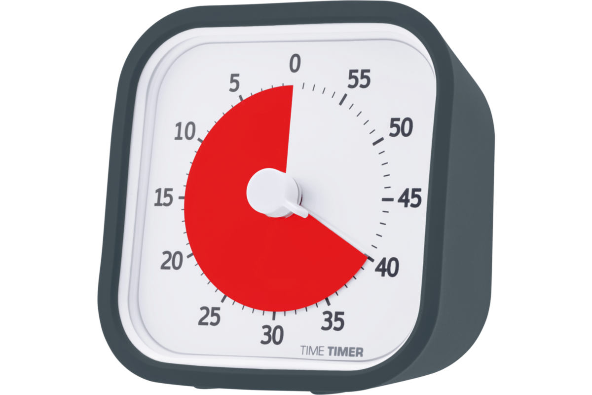 Time Timer Mod donkergrijs formaat 9 × 9 cm