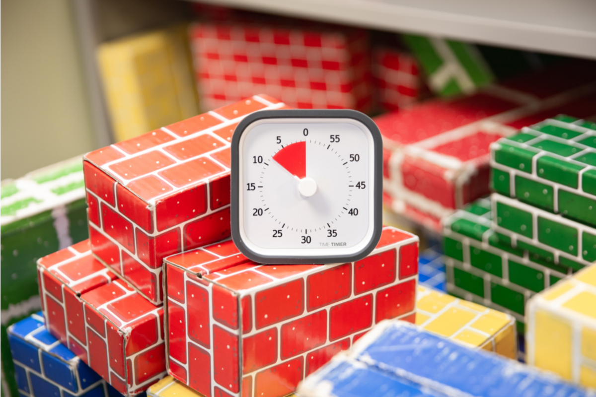 Time Timer Mod donkergrijs formaat 9 × 9 cm