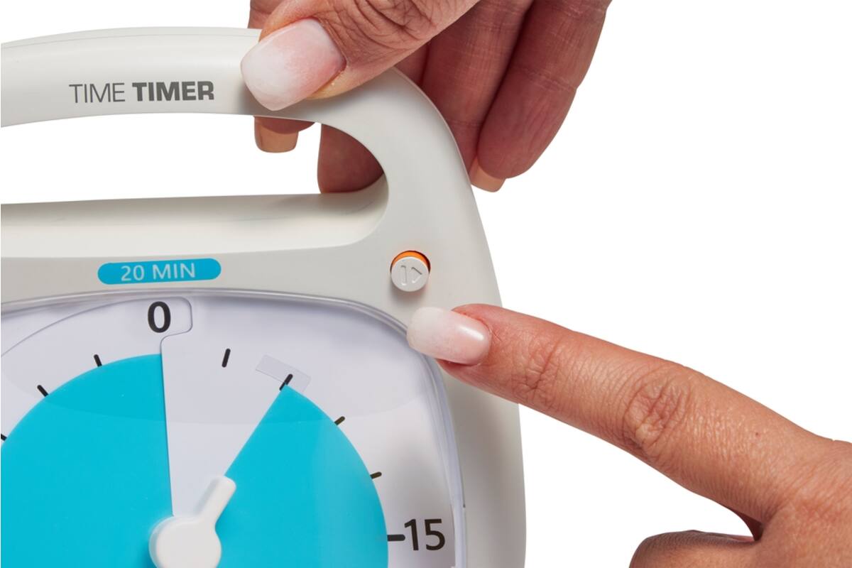 Time Timer Plus 20 minuten, wit