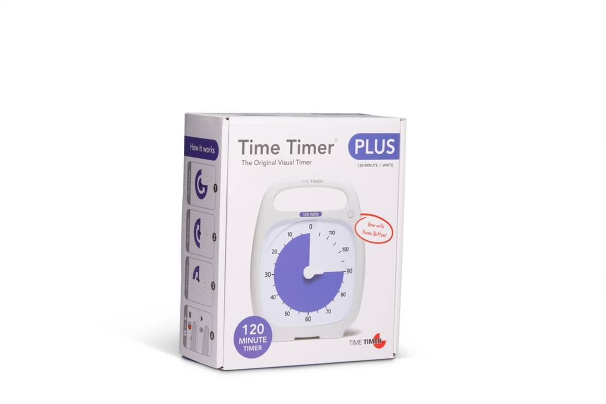 Time Timer Plus 120 minuten, wit