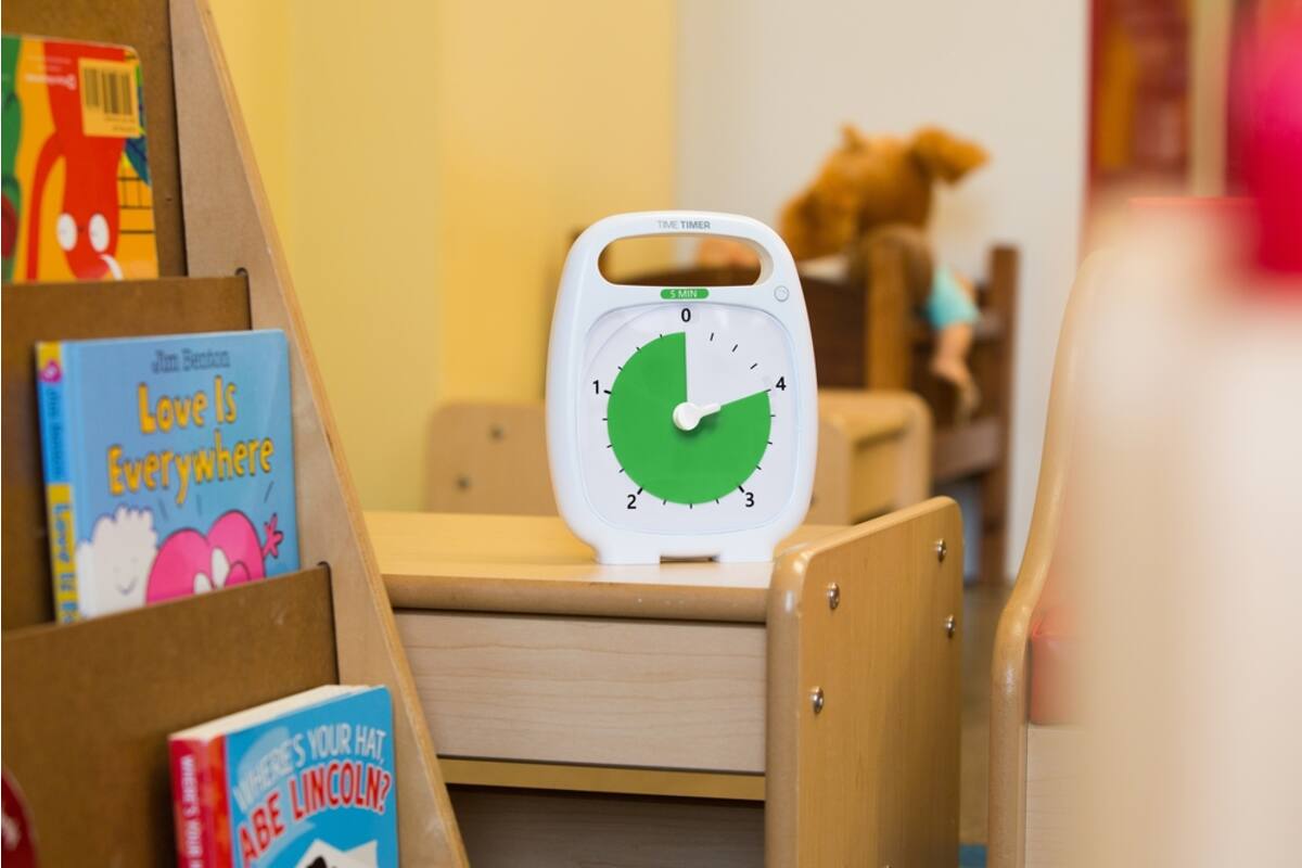 Time Timer Plus, 5 minuten - Wit